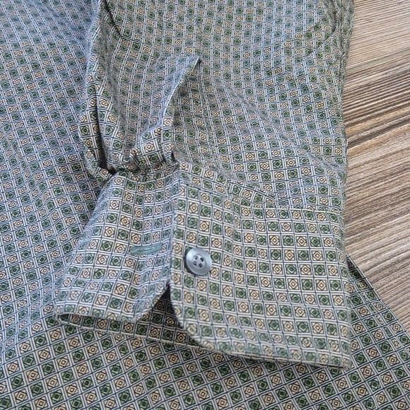 Patterned Button Down Front Long Sleeve Shirt Top - Picture 6 of 16